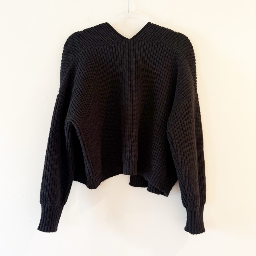 Zenana Open Front Drop Shoulder Sweater Cardigan - Picture 6 of 6